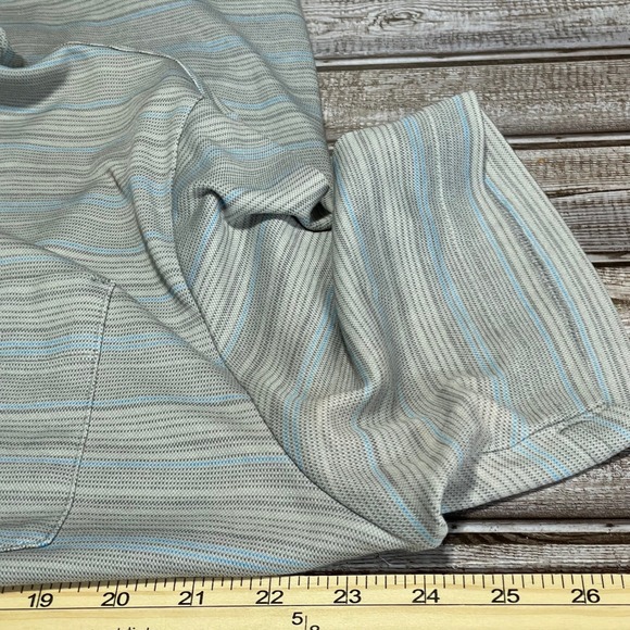 Travis Mathew Golf Polo Shirt Striped Wicking Cotton Short Sleeve Men's‎ XL - Picture 5 of 6